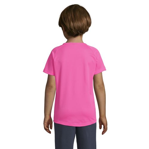 rosa fluo CAMISETA MANGAS RAGLÁN PARA NIÑOS SOL'S SPORTY KIDS