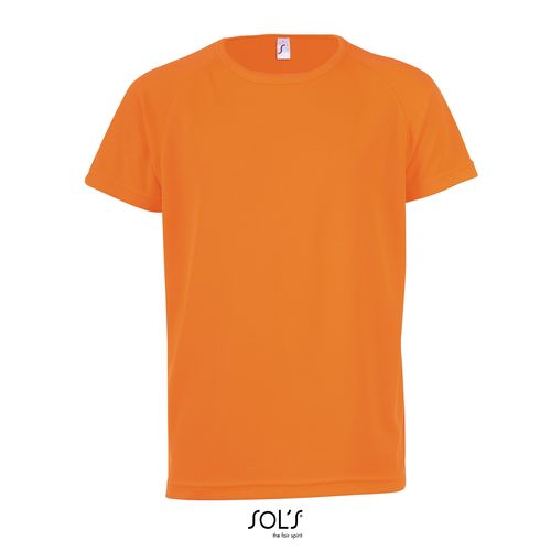 naranja neón CAMISETA MANGAS RAGLÁN PARA NIÑOS SOL'S SPORTY KIDS