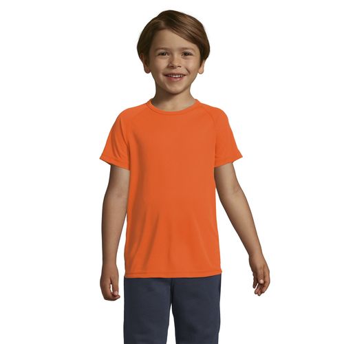 naranja neón CAMISETA MANGAS RAGLÁN PARA NIÑOS SOL'S SPORTY KIDS
