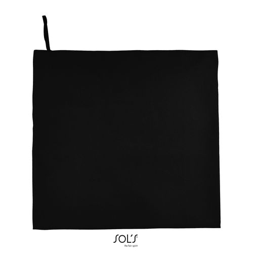 black TOALLA DE MICROFIBRA SOL'S ATOLL 100
