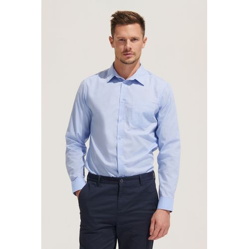 CHEMISE HOMME POPELINE MANCHES LONGUES SOL'S BALTIMORE FIT - 1