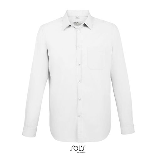 CHEMISE HOMME POPELINE MANCHES LONGUES SOL'S BALTIMORE FIT