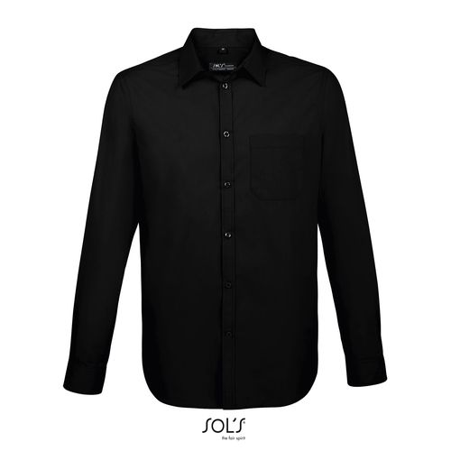 CHEMISE HOMME POPELINE MANCHES LONGUES SOL'S BALTIMORE FIT