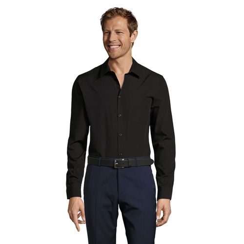 CHEMISE HOMME POPELINE MANCHES LONGUES SOL'S BALTIMORE FIT - 3
