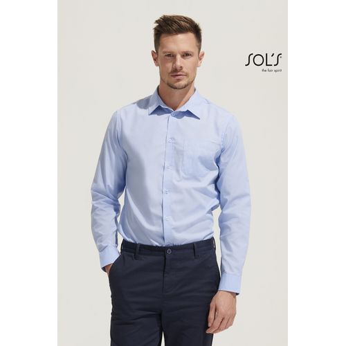 CHEMISE HOMME POPELINE MANCHES LONGUES SOL'S BALTIMORE FIT - 2
