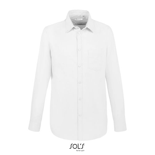 white CAMISA DE OXFORD DE MANGA LARGA PARA HOMBRE SOL'S BOSTON FIT
