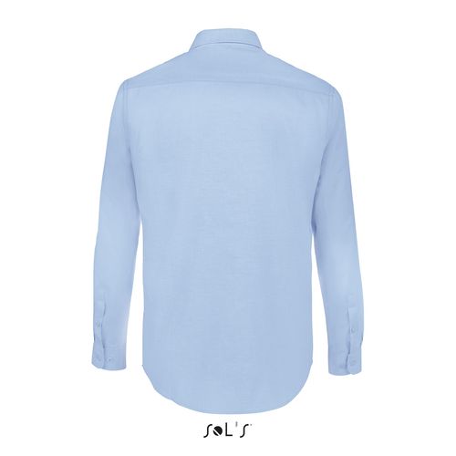 azul celeste CAMISA DE OXFORD DE MANGA LARGA PARA HOMBRE SOL'S BOSTON FIT