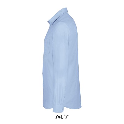 azul celeste CAMISA DE OXFORD DE MANGA LARGA PARA HOMBRE SOL'S BOSTON FIT