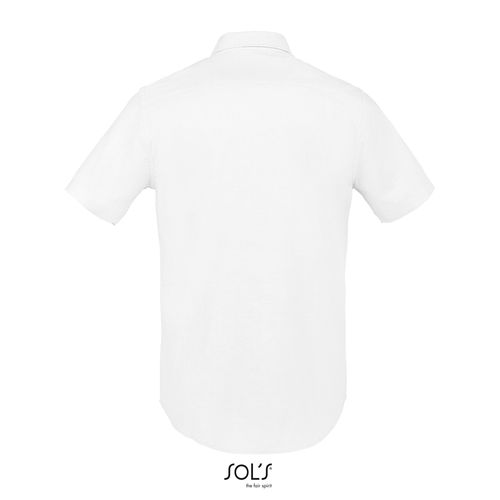 white CAMISA DE OXFORD DE HOMBRE DE MANGA CORTA SOL'S BRISBANE FIT