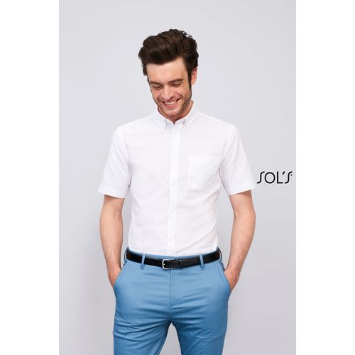 CHEMISE HOMME OXFORD MANCHES COURTES SOL'S BRISBANE FIT - 2