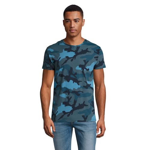 camuflaje azul CAMISETA DE CUELLO REDONDO PARA HOMBRE SOL'S CAMO MEN