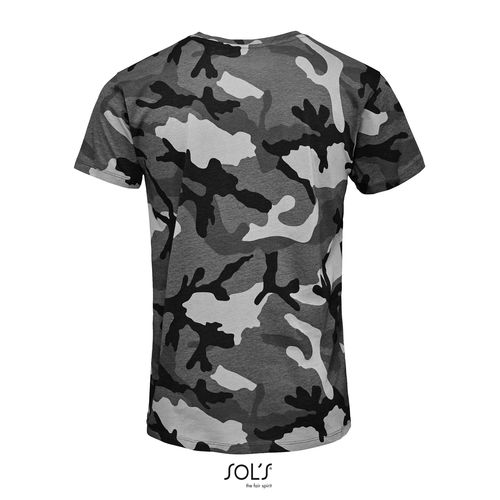 camuflaje gris CAMISETA DE CUELLO REDONDO PARA HOMBRE SOL'S CAMO MEN