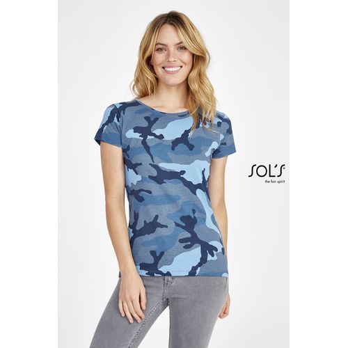 TEE-SHIRT FEMME COL ROND SOL'S CAMO WOMEN - 2
