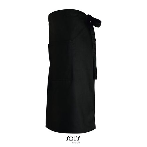 black DELANTAL MEDIO CON 2 BOLSILLOS SOL'S GREENWICH