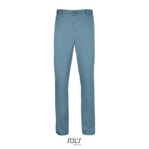 azul oscuro cremoso PANTALONES ELÁSTICOS DE SATÉN PARA HOMBRE SOL'S JARED MEN