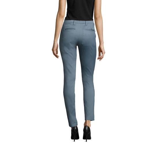 azul oscuro cremoso PANTALONES ELÁSTICOS DE SATÉN PARA MUJER SOL'S JARED WOMEN