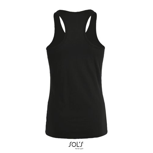 negro produndo CAMISETA ESPALDA NADADOR PARA MUJER SOL'S JUSTIN WOMEN