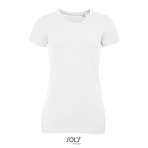 white CAMISETA DE CUELLO REDONDO PARA MUJER SOL'S MILLENIUM WOMEN