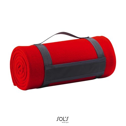 red MANTA DE VIAJE POLAR SOL'S PLAID