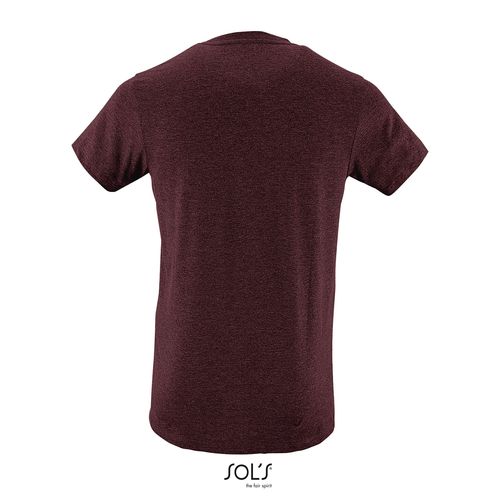 moteado oscuro borgoña CAMISETA AJUSTADA DE CUELLO REDONDO PARA HOMBRE SOL'S REGENT FIT