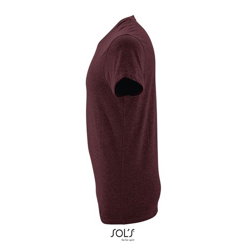 moteado oscuro borgoña CAMISETA AJUSTADA DE CUELLO REDONDO PARA HOMBRE SOL'S REGENT FIT