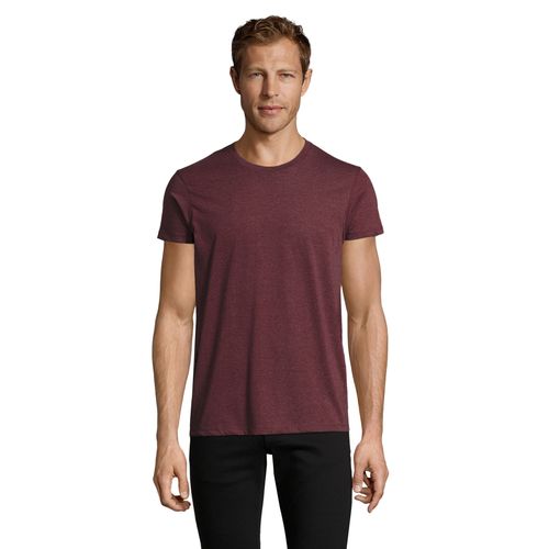 moteado oscuro borgoña CAMISETA AJUSTADA DE CUELLO REDONDO PARA HOMBRE SOL'S REGENT FIT