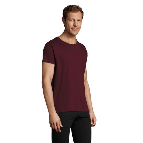 borgoña oscuro CAMISETA AJUSTADA DE CUELLO REDONDO PARA HOMBRE SOL'S REGENT FIT
