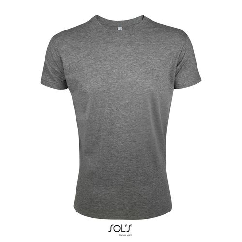 gris chiné CAMISETA AJUSTADA DE CUELLO REDONDO PARA HOMBRE SOL'S REGENT FIT