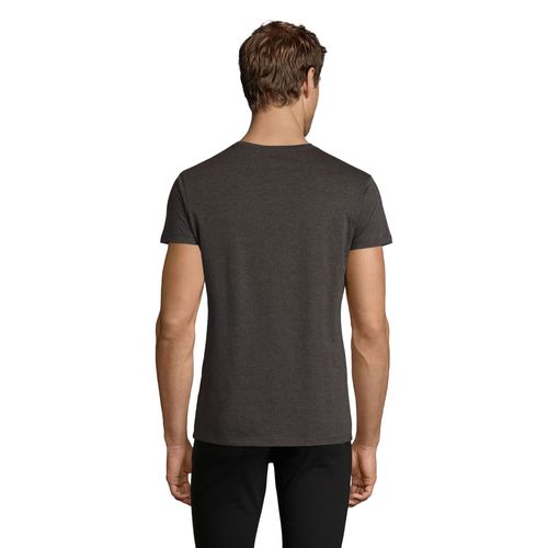 antracita chiné CAMISETA AJUSTADA DE CUELLO REDONDO PARA HOMBRE SOL'S REGENT FIT