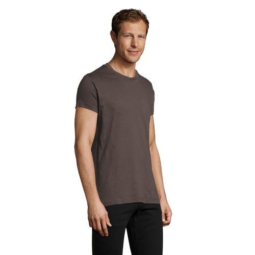 gris oscuro CAMISETA AJUSTADA DE CUELLO REDONDO PARA HOMBRE SOL'S REGENT FIT