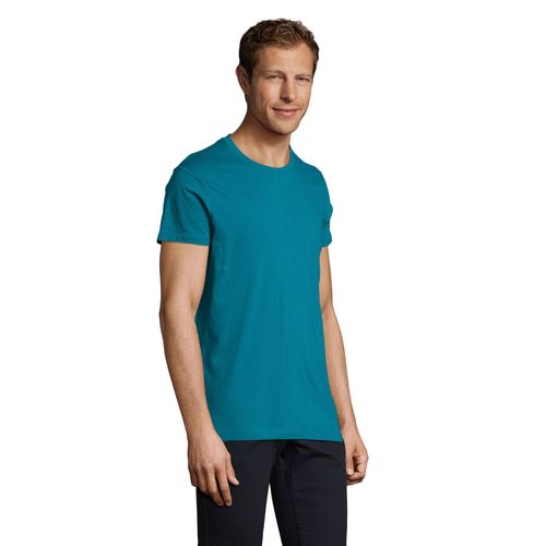 azul pato CAMISETA AJUSTADA DE CUELLO REDONDO PARA HOMBRE SOL'S REGENT FIT