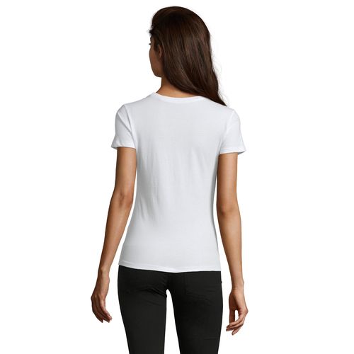 white CAMISETA AJUSTADA DE MUJER CON CUELLO REDONDO SOL'S REGENT FIT WOMEN