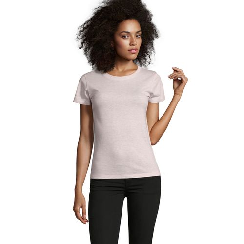 rosa chiné CAMISETA AJUSTADA DE MUJER CON CUELLO REDONDO SOL'S REGENT FIT WOMEN