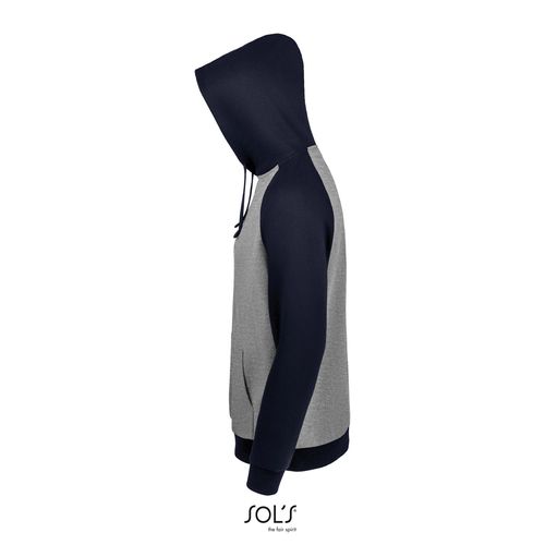 gris/azul marino SUDADERA UNISEX BICOLOR SOL'S SEATTLE