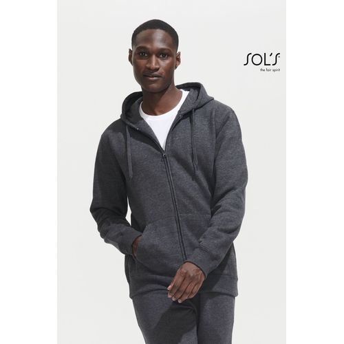 VESTE ZIPPÉE HOMME À CAPUCHE DOUBLÉE SOL'S SEVEN MEN
