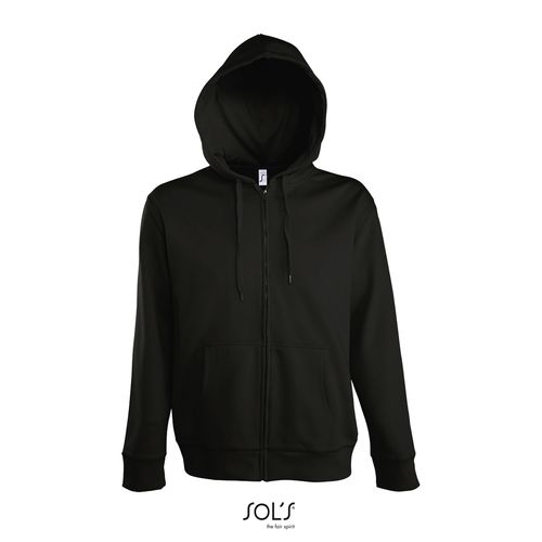 black CHAQUETA DE HOMBRE CON CAPUCHA SOL'S SEVEN MEN