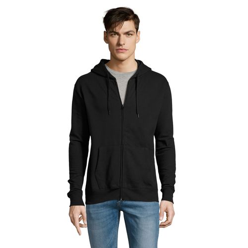 black CHAQUETA DE HOMBRE CON CAPUCHA SOL'S SEVEN MEN