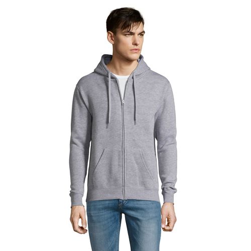 gris chiné CHAQUETA DE HOMBRE CON CAPUCHA SOL'S SEVEN MEN