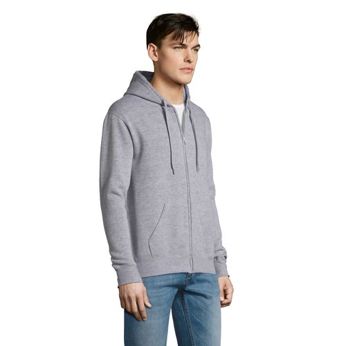 gris chiné CHAQUETA DE HOMBRE CON CAPUCHA SOL'S SEVEN MEN
