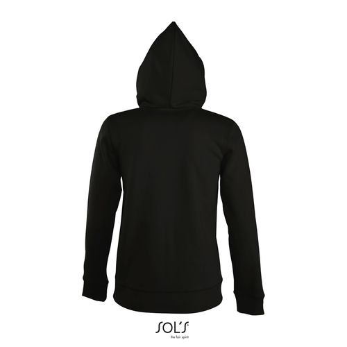 black CHAQUETA DE MUJER CON CAPUCHA SOL'S SEVEN WOMEN