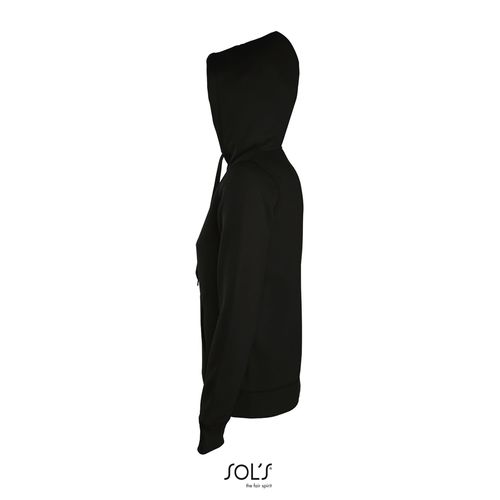 black CHAQUETA DE MUJER CON CAPUCHA SOL'S SEVEN WOMEN