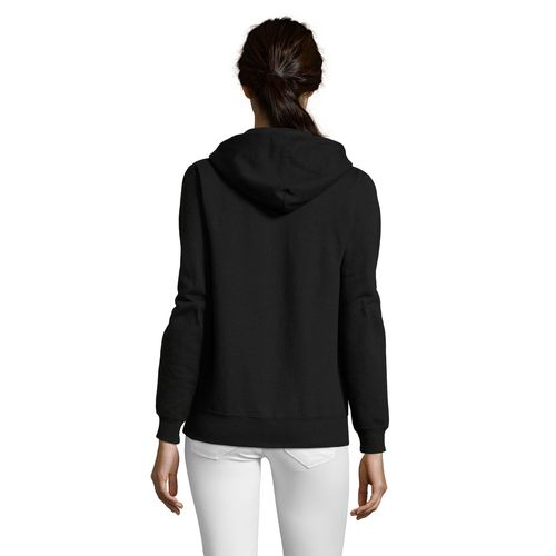 black CHAQUETA DE MUJER CON CAPUCHA SOL'S SEVEN WOMEN