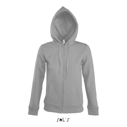 gris chiné CHAQUETA DE MUJER CON CAPUCHA SOL'S SEVEN WOMEN