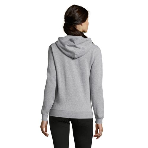gris chiné CHAQUETA DE MUJER CON CAPUCHA SOL'S SEVEN WOMEN