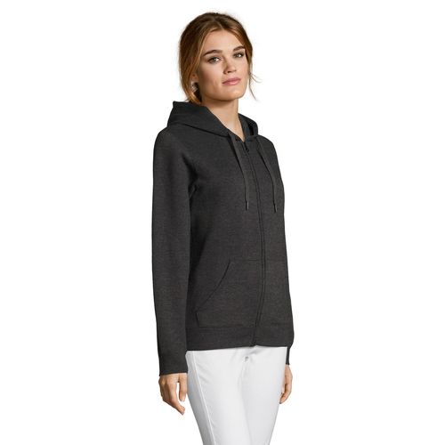 antracita chiné CHAQUETA DE MUJER CON CAPUCHA SOL'S SEVEN WOMEN