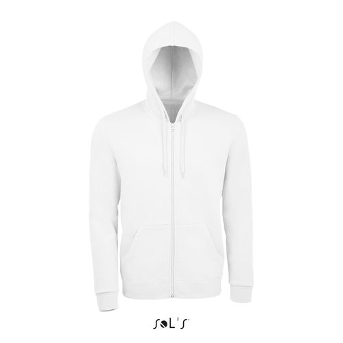 white SUDADERA CON CREMALLERA UNISEX SOL'S STONE