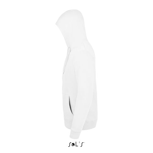 white SUDADERA CON CREMALLERA UNISEX SOL'S STONE