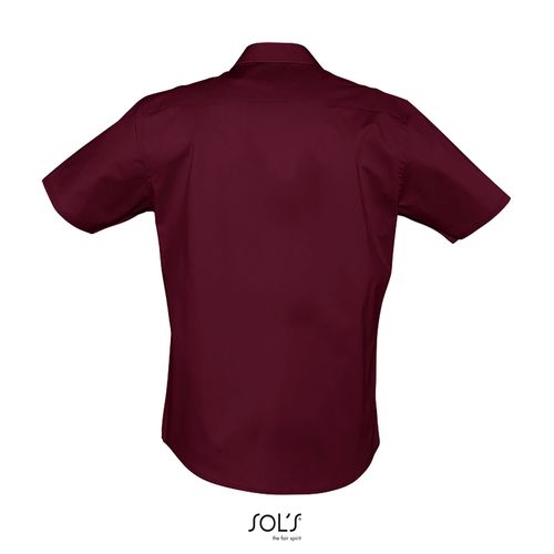 burdeos medio CAMISA STRECH MANGA CORTA PARA HOMBRE SOL'S BROADWAY