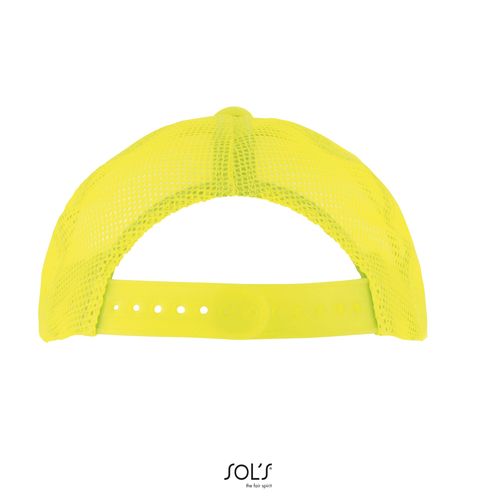 blanco/amarillo fluo GORRA DE MALLA DE 5 PANELES PARA NIÑOS SOL'S BUBBLE KIDS