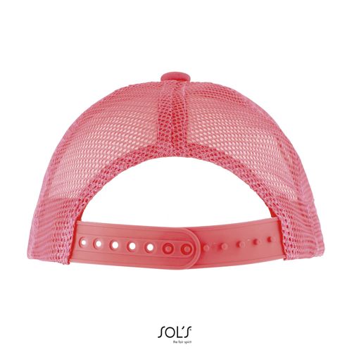 blanco/coral fluo GORRA DE MALLA DE 5 PANELES PARA NIÑOS SOL'S BUBBLE KIDS